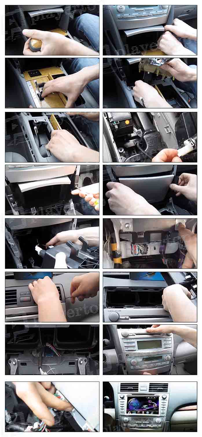 installation autoradio toyota camry 2007 2011